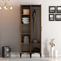 Dulap pentru haine Trendy Kumsal RR 80 x 47.5 x 201.4 / PAL melaminat / Walnut photo 4
