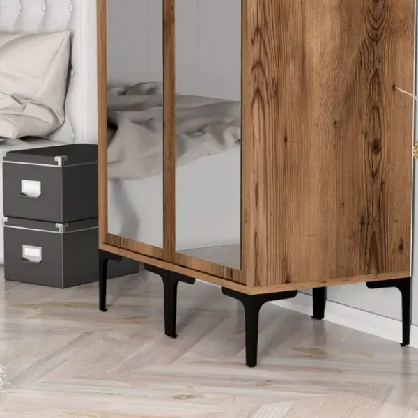 Dulap pentru haine Trendy Kumsal RR 80 x 47.5 x 201.4 / PAL melaminat / Walnut photo 6