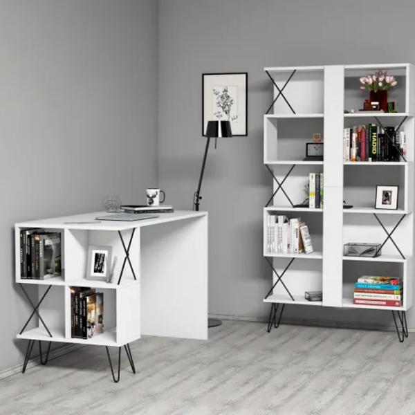 Masă de birou Trendy Extra PAL/ White photo 3