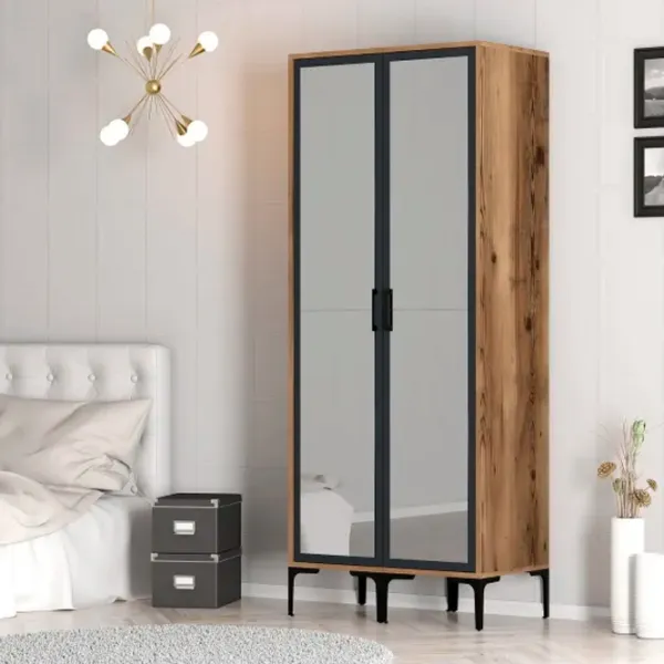Гардероб Trendy Kumsal RR 80 x 47.5см x 201.4 / ДСП меламин / Oреховый photo 5