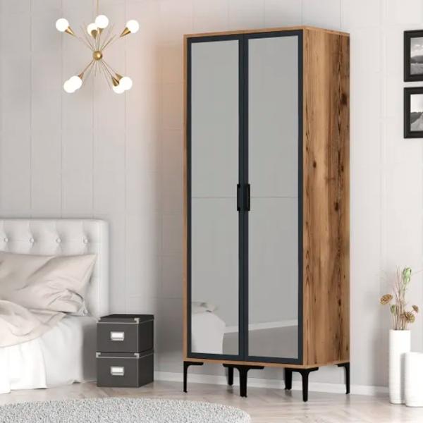 Гардероб Trendy Kumsal RR 80 x 47.5см x 201.4 / ДСП меламин / Oреховый photo 5
