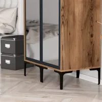 Dulap pentru haine Trendy Kumsal RR 80 x 47.5 x 201.4 / PAL melaminat / Walnut photo 6