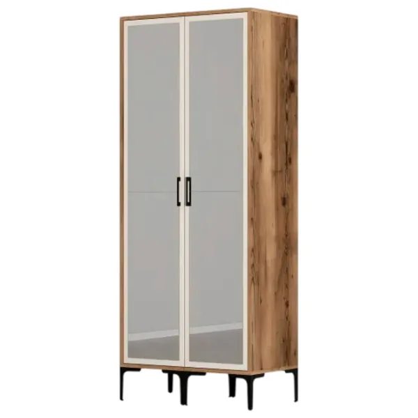 Dulap pentru haine Trendy Kumsal RR 80 x 47.5 x 201.4 / PAL melaminat / Walnut photo 1