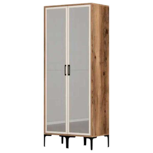 Dulap pentru haine Trendy Kumsal RR 80 x 47.5 x 201.4 / PAL melaminat / Walnut photo 1