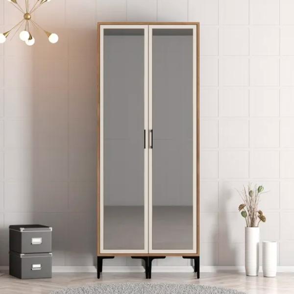Dulap pentru haine Trendy Kumsal RR 80 x 47.5 x 201.4 / PAL melaminat / Walnut photo 3