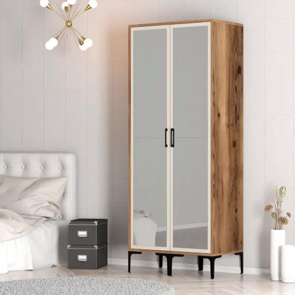 Dulap pentru haine Trendy Kumsal RR 80 x 47.5 x 201.4 / PAL melaminat / Walnut photo 5