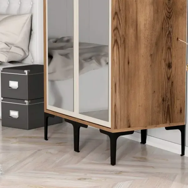 Dulap pentru haine Trendy Kumsal RR 80 x 47.5 x 201.4 / PAL melaminat / Walnut photo 6