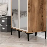 Dulap pentru haine Trendy Kumsal RR 80 x 47.5 x 201.4 / PAL melaminat / Walnut photo 6