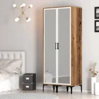 Dulap pentru haine Trendy Kumsal RR 80 x 47.5 x 201.4 / PAL melaminat / Walnut photo 5