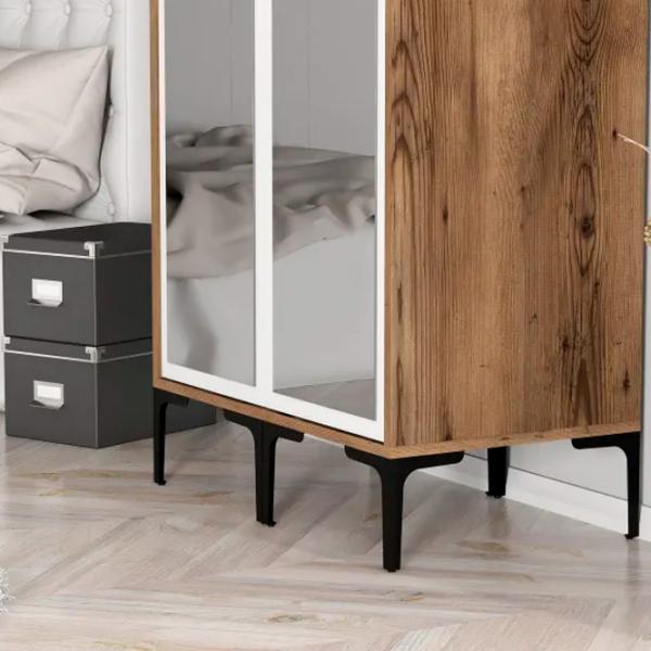 Dulap pentru haine Trendy Kumsal RR 80 x 47.5 x 201.4 / PAL melaminat / Walnut photo 6