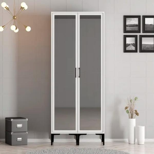 Гардероб Trendy Kumsal RR 80 x 47.5см x 201.4 / ДСП меламин / White photo 3