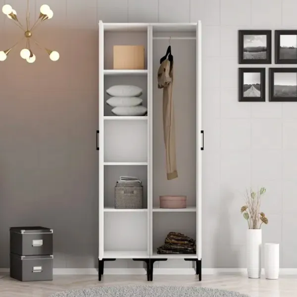 Гардероб Trendy Kumsal RR 80 x 47.5см x 201.4 / ДСП меламин / White photo 4
