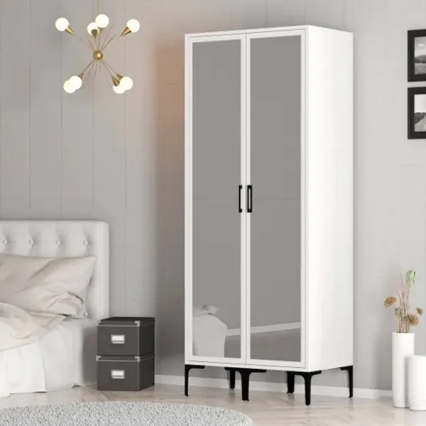 Гардероб Trendy Kumsal RR 80 x 47.5см x 201.4 / ДСП меламин / White photo 5