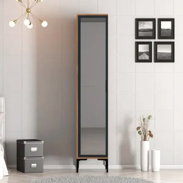 Dulap pentru haine Trendy Kumsal R 40 x 47.5 x 201.4 / PAL melaminat / Walnut photo 2