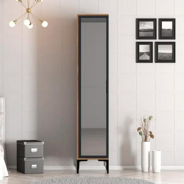 Dulap pentru haine Trendy Kumsal R 40 x 47.5 x 201.4 / PAL melaminat / Walnut photo 2