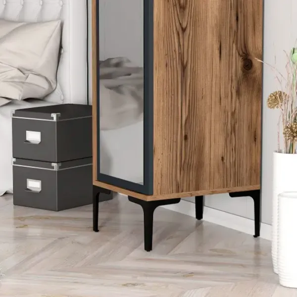 Dulap pentru haine Trendy Kumsal R 40 x 47.5 x 201.4 / PAL melaminat / Walnut photo 6