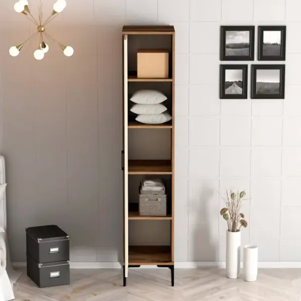 Dulap pentru haine Trendy Kumsal R 40 x 47.5 x 201.4 / PAL melaminat / Walnut photo 3