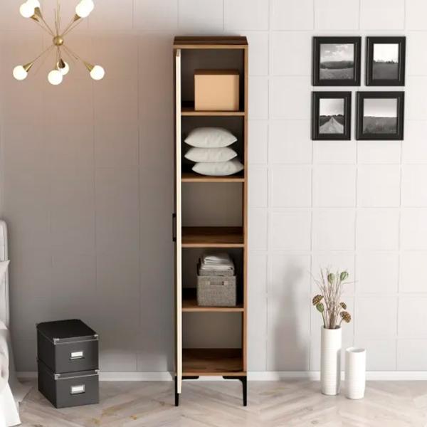 Dulap pentru haine Trendy Kumsal R 40 x 47.5 x 201.4 / PAL melaminat / Walnut photo 3