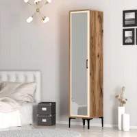 Dulap pentru haine Trendy Kumsal R 40 x 47.5 x 201.4 / PAL melaminat / Walnut photo 5