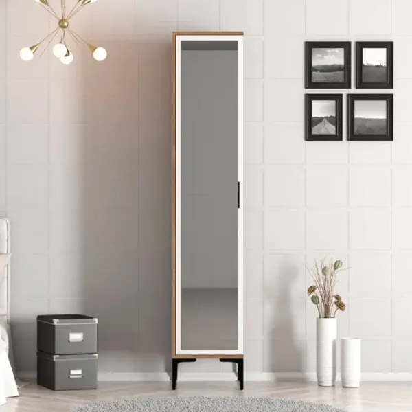 Dulap pentru haine Trendy Kumsal R 40 x 47.5 x 201.4 / PAL melaminat / Walnut photo 3