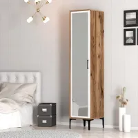 Dulap pentru haine Trendy Kumsal R 40 x 47.5 x 201.4 / PAL melaminat / Walnut photo 5