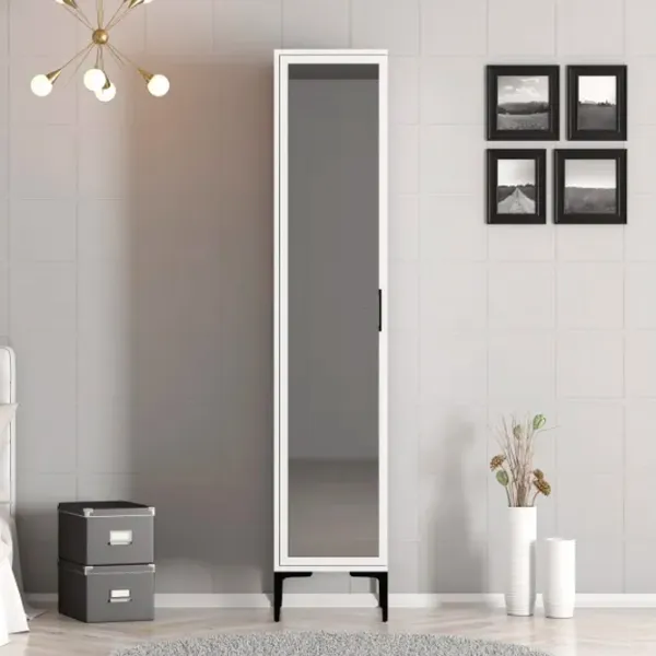 Гардероб Trendy Kumsal R 40 x 47.5см x 201.4 / ДСП меламин / White photo 2