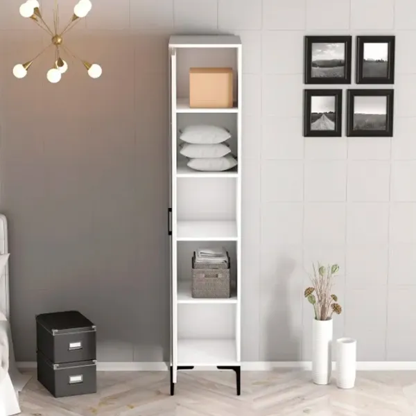 Гардероб Trendy Kumsal R 40 x 47.5см x 201.4 / ДСП меламин / White photo 3