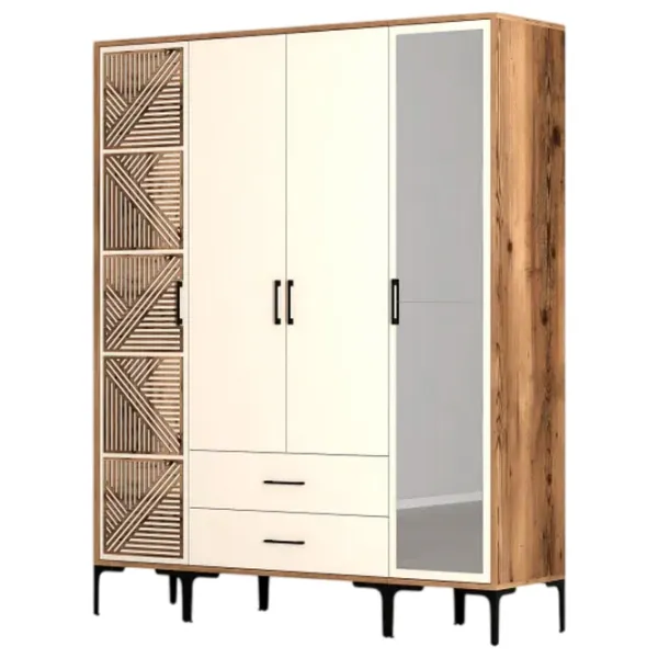 Гардероб Trendy Kumsal PTR 160 x 47.5см x 201.4 / ДСП меламин / Oреховый photo 1