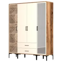 Гардероб Trendy Kumsal PTR 160 x 47.5см x 201.4 / ДСП меламин / Oреховый