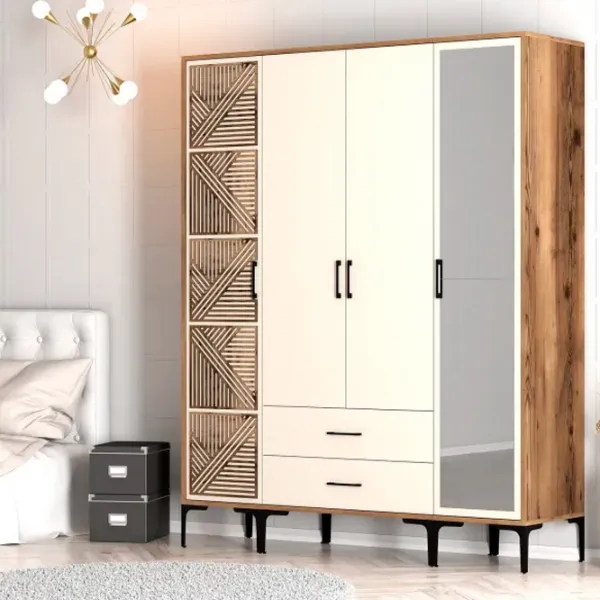 Гардероб Trendy Kumsal PTR 160 x 47.5см x 201.4 / ДСП меламин / Oреховый photo 5