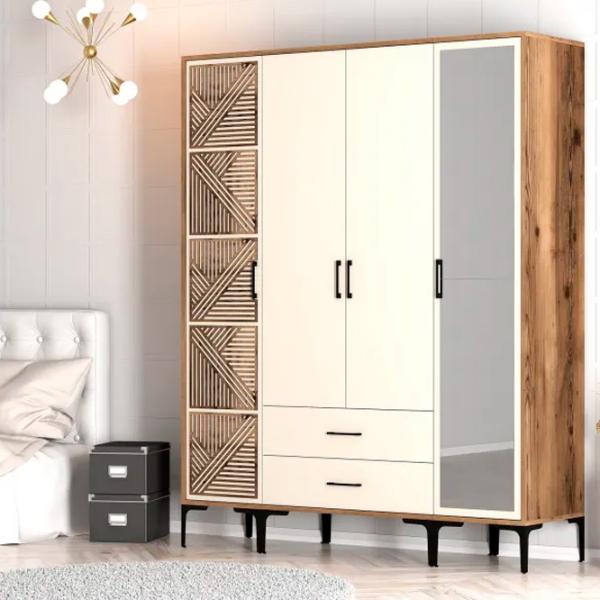 Гардероб Trendy Kumsal PTR 160 x 47.5см x 201.4 / ДСП меламин / Oреховый photo 5