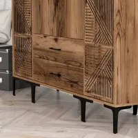 Dulap pentru haine Trendy Kumsal PTP 160 x 47.5 x 201.4 / PAL melaminat / Walnut photo 6