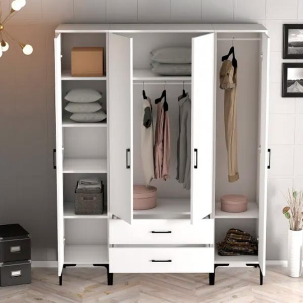 Гардероб Trendy Kumsal PTP 160 x 47.5см x 201.4 / ДСП меламин / White photo 4