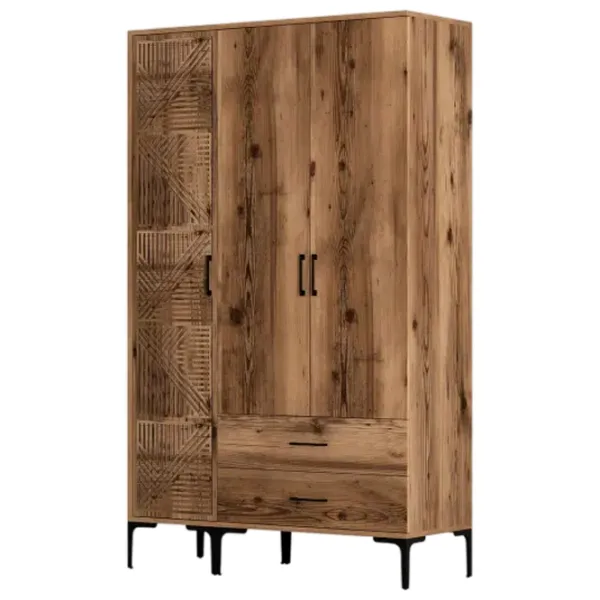 Dulap pentru haine Trendy Kumsal PT 120 x 47.5 x 201.4 / PAL melaminat / Walnut photo 1