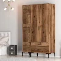 Dulap pentru haine Trendy Kumsal PT 120 x 47.5 x 201.4 / PAL melaminat / Walnut photo 7