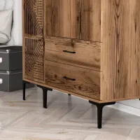 Dulap pentru haine Trendy Kumsal PT 120 x 47.5 x 201.4 / PAL melaminat / Walnut photo 8