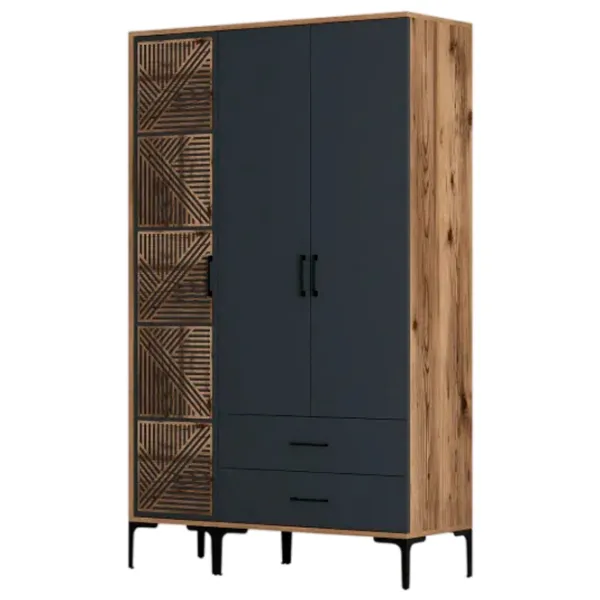 Dulap pentru haine Trendy Kumsal PT 120 x 47.5 x 201.4 / PAL melaminat / Walnut photo 1