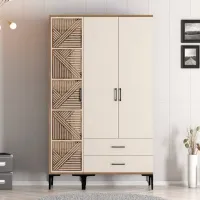 Dulap pentru haine Trendy Kumsal PT 120 x 47.5 x 201.4 / PAL melaminat / Walnut photo 3
