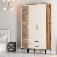 Dulap pentru haine Trendy Kumsal PT 120 x 47.5 x 201.4 / PAL melaminat / Walnut photo 7