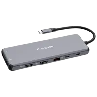 Адаптер Hub Verbatim USB-C Pro  / Серый