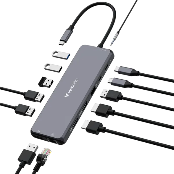 Адаптер Hub Verbatim USB-C Pro  / Серый photo 2