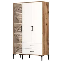 Dulap pentru haine Trendy Kumsal PT 120 x 47.5 x 201.4 / PAL melaminat / Walnut