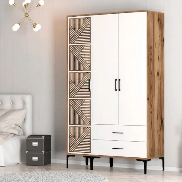 Dulap pentru haine Trendy Kumsal PT 120 x 47.5 x 201.4 / PAL melaminat / Walnut photo 7