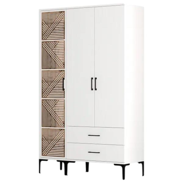 Dulap pentru haine Trendy Kumsal PT 120 x 47.5 x 201.4 / PAL melaminat / White photo 1