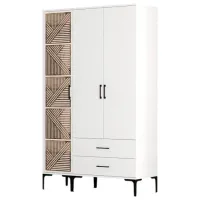 Dulap pentru haine Trendy Kumsal PT 120 x 47.5 x 201.4 / PAL melaminat / White