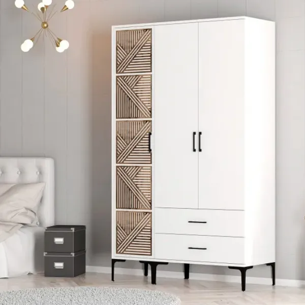 Dulap pentru haine Trendy Kumsal PT 120 x 47.5 x 201.4 / PAL melaminat / White photo 7