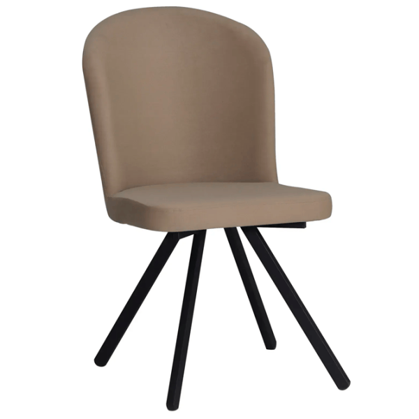 Scaun de bucătărie Magnus Barka Velur/ Beige Black photo 1