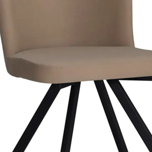 Scaun de bucătărie Magnus Barka Velur/ Beige Black photo 2
