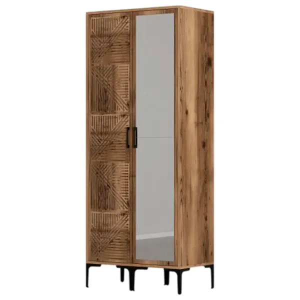 Dulap pentru haine Trendy Kumsal PR 80 x 47.5 x 201.4 / PAL melaminat / Walnut photo 1