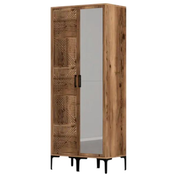 Dulap pentru haine Trendy Kumsal PR 80 x 47.5 x 201.4 / PAL melaminat / Walnut photo 1